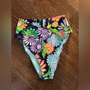 Aerie Crossover Retro Bright Floral Bikini Bottoms